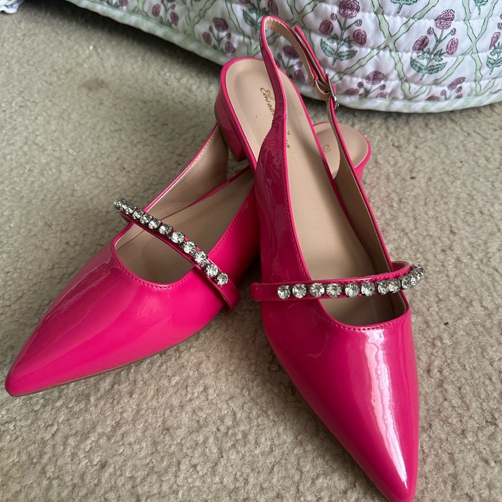 Elegant Pink Slingback Flats